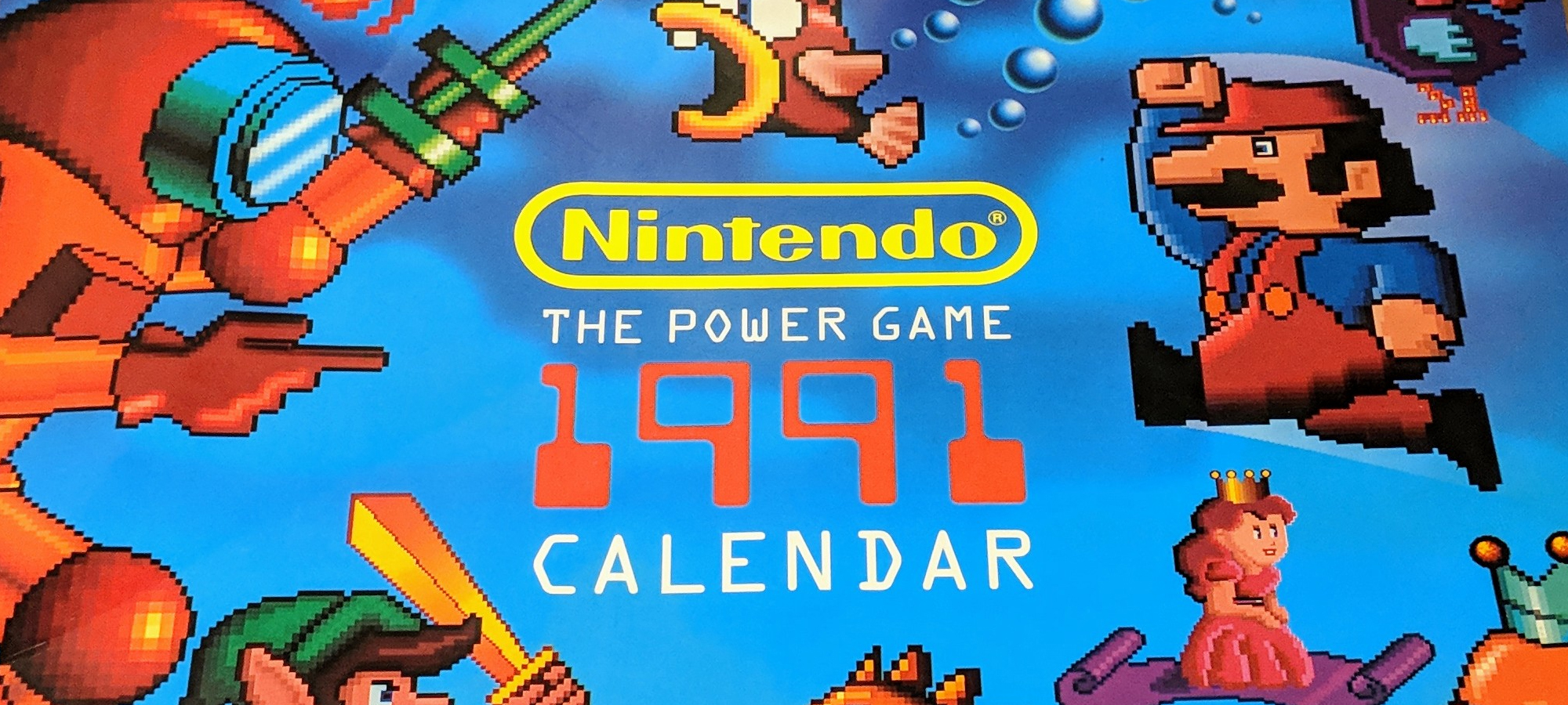 Nintendo календарь 1991